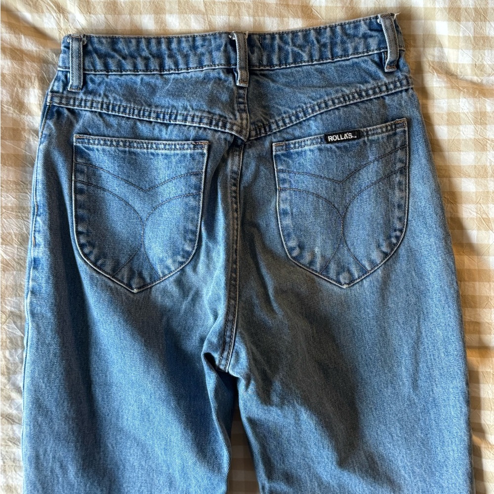 Rolla's High Rise Straight Blue Jeans - Picture 3 of 4
